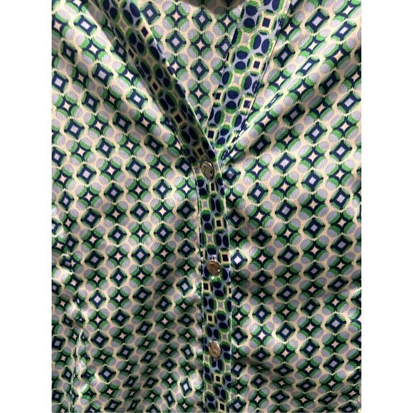 Zara Green and Blue Patterned Blouse - Picture 2 of 8